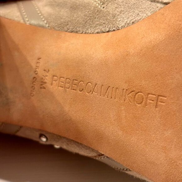 Rebecca Minkoff Mila Runway Gray‎ Leather Studded Booties US Size 7.5 M - Picture 11 of 11